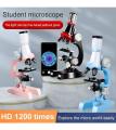 1200 Times Microscope Toys Primary School Biological Science Experiment Equipment Kids Educational Toys Microscope Kit. 