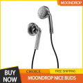Moondrop Nice Buds Earphone 15.4mm Large Dynamic Driver Flat-Headed Earbuds 3.5mm Stereo Wired Flat Head Earplugs Bass Boost. 