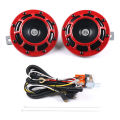 1 Pair Hella Super Loud Compact Electric Blast Tone Air Horn 12V 115DB With Wiring Harness Relay Kit For Motorcycle Car. 