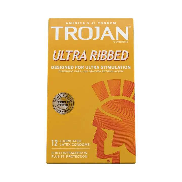 TROJAN%20Ultra%20Ribbed%20Condoms,%20Lubricated%20Condoms%20for%20Men,%20America%E2%80%99s%20Number%20One%20Condom,%2012%20Count%20-%20Image%204
