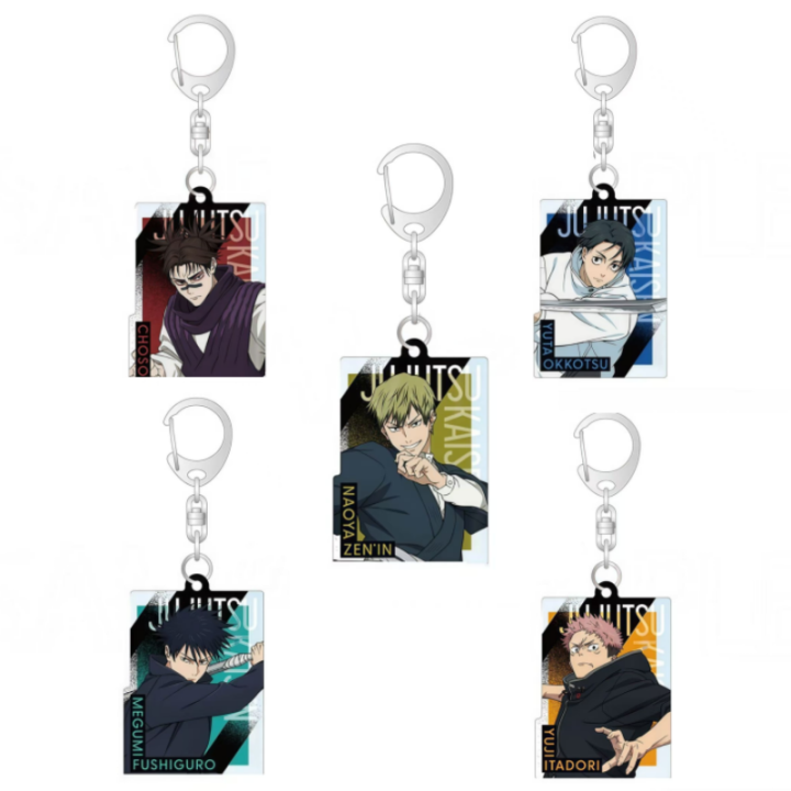 Jujutsu Kaisen Figure Acrylic Keychain Zenin Naoya Choso Okkotsu Yuta Keyring Key Chain Backpack Decoration Cosplay Prop