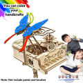 3D Wooden Puzzle Music Box Piano Model Kit DIY Assembly Musical Instrument Building Kits Home Decor Crafts  for Adults Teens. 