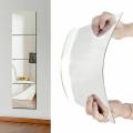 3D Self-adhesive Mirror Stickers Flexible Thicken DIY Art Mirrors Acrylic Wall Decorations for Door Wardrobe Bathroom Home. 