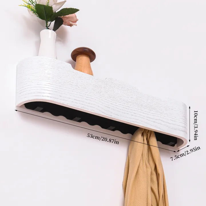 Wall-mounted%20Coat%20Rack,%20Clothes%20Hanger%20At%20The%20Entrance%20of%20The%20Living%20Room,%20Walnut%20Wall%20Coat%20Hook,%20Veneer%20Hanger%20Clothing%20Rack%20-%20Image%207