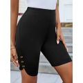 Plus Size 1XL-5XL Women Yoga Shorts High Waisted Knee Length Stretchy Casual Shorts Ladies Yoga Lightweight Comfy Shorts. 