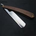 YINTAL Blank Men Shaving Straight Razor Classic Pure Beech Wood Handle Barber Razors Sharpened Preliminary Knife Razor. 