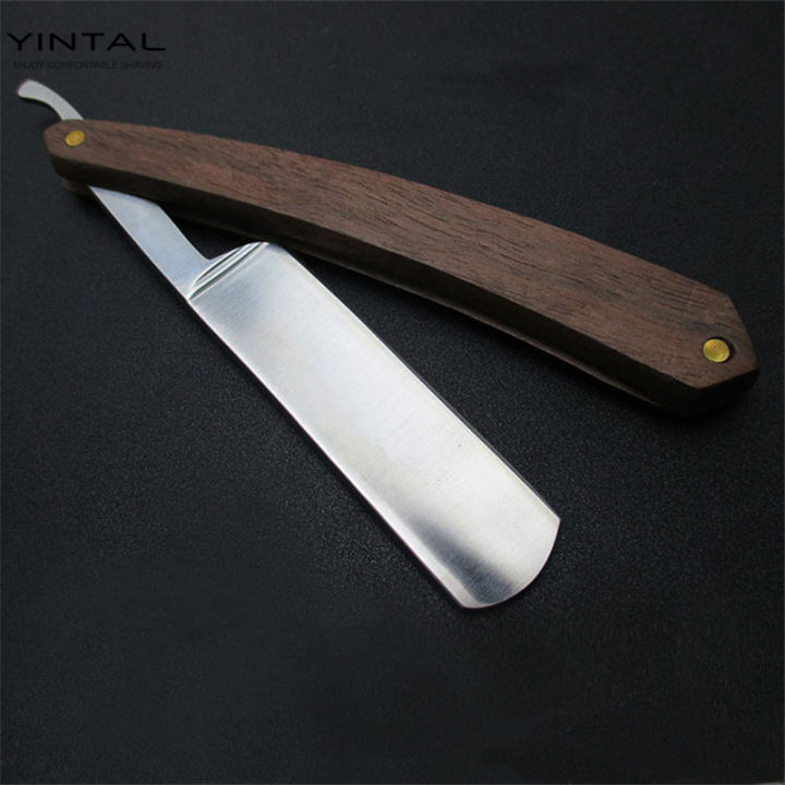 YINTAL%20Blank%20Men%20Shaving%20Straight%20Razor%20Classic%20Pure%20Beech%20Wood%20Handle%20Barber%20Razors%20Sharpened%20Preliminary%20Knife%20Razor%20-%20Image%203
