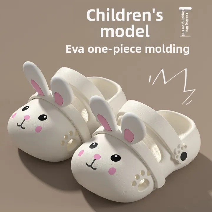 2026%20Summer%20Cute%20Rabbit%20Children%20Slippers%20Cartoon%20Outdoor%20Clogs%20For%20Girls%20Toddler%20Waterproof%20Anti%20Slip%20EVA%20Kids%20Beach%20Shoes%20-%20Image%202