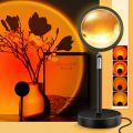 Sunset Lamp LED Sunset Projection Lamp 180 Degree Rotation Adjustable Height Night Rainbow Light USB Projector Golden Hour Artistic Sunlight Lamp Home Living Room Décor for Photography. 