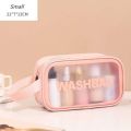 3pc Set Cosmetic Bag Pouch Transparent PVC Travel Toiletry Makeup Wash Bag. 