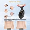 7 Color LED Facial Beauty Device, Multifunctional Face & Neck Massager with Vibration, Red & Blue Light Therapy. 