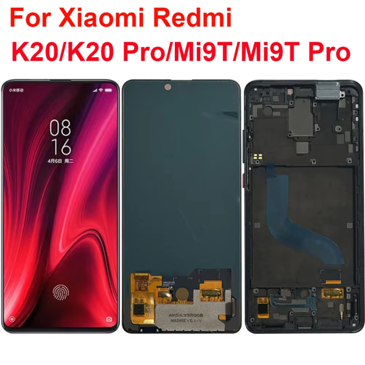 Super Amoled Screen For Redmi K20 Pro / K20 LCD Display Digital Touch Screen With Frame for Xiaomi Mi 9T Pro / Mi 9T Replacement