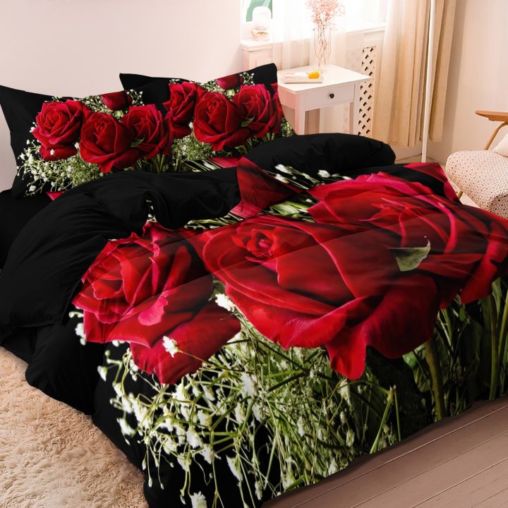 3pcs%20Romantic%20Red%20Rose%20Print%20Duvet%20Cover%20Bedding%20Set%20-%20Includes%201%20Duvet%20Cover%20&%202%20Pillowcases%20Perfect%20For%20All%20Seasons%20-%20Image%205