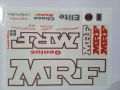 New 3D 2024 MRF Genius Red & White Latest Edition Cricket Bat Sticker For Professional Players. 