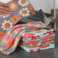 Pack of 5 Kitchen Cleaning Towels flower printed. Microfiber For Multi Purpose Cleaning, Mini Towels Premium Quality. 