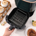 Stainless Steel Air Fryer Grill with Barbecue Stick Kitchen Air Fryer Rack 3 Layer Oven Cooking Vertical Grill with Skewers. 