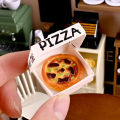 6pcs/set Dollhouse Miniature Pizza Or Packing Box Model Kitchen Food Decor Toy Doll House Accessories. 