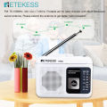 Retekess TR606 White Cassette Playback Radio FM/AM Portable  Voice Recorder Support Built-in/External Microphone Recording USB C. 