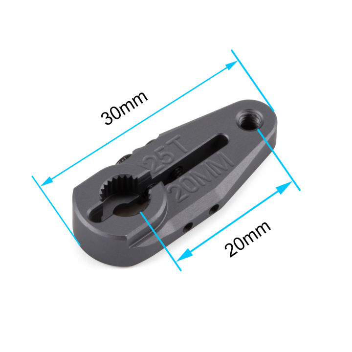 7075%20Aluminum%20Clamping%2025T%20Servo%20Horn%2024mm%2020mm%20for%20ProTek%20Savox%20Futaba%20Hitec%20SCX10%20H10%20OPTIC%201/10%20Arrma%20Buggy%20Granite%20Raider%20-%20Image%203