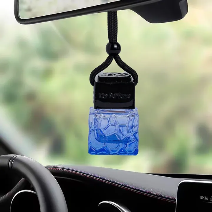 Car Decoration Essential Oil Diffuser Fragrance Air Freshener Scent Perfume Bottle Ornament Hanging Empty Bottle Accessory