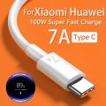 7A 100W Type C USB Super Fast Charging Cable for Huawei Mate 60 50 P60 Nova 9 10 Xiaomi Honor Redmi POCO USB Type-C Charger Cord. 