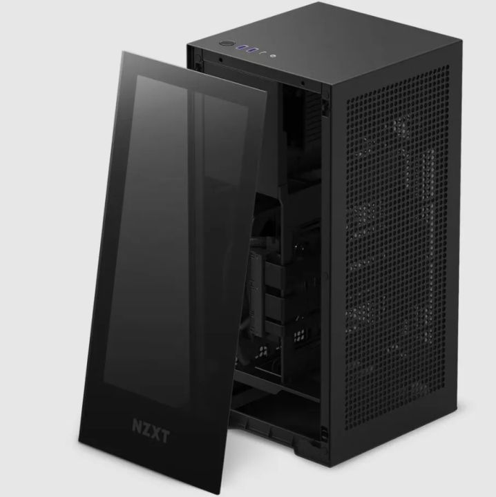 NZXT%20H1%20Mini-ITX%20Tempered%20Glass%20SFX%20750W%20Computer%20Case%20-%20Black%20(CS-H11BB-US)%20-%20Image%203