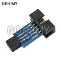 1Set 10Pin To 6 Pin Adapter Board + USBASP USBISP AVR Programmer USB ATMEGA8 ATMEGA128 ATtiny/CAN/PWM 10Pin Wire Module DIY. 