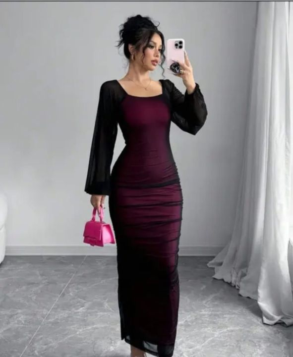 Claire%20Nepal%20Wine%20Bodycon%20Maxi%20Dress%20for%20Women%20%7C%20Stylish%20Dress%20%7C%20Party%20Outfit%20-%20Image%206