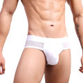 Men's Low Waist U-Convex Triangle Mesh Underwear Breathable Comfortable Large Bag Design  Briefs for Men. 