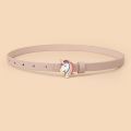 European Cute Simple Fashion Design Oil Dropping Unicorn Pony Buckle Thin Belt for Boys and Girls Universal for Kids. 