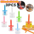 Oil Brush with Bottle High Temperature Resistant Silicone Bottle Brush Set Kitchen Dustproof Household Barbecue Cooking Tools. 