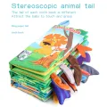 New Baby Cloth Books Visual and Auditory Training Early Educational Toys Kids Cartoon Animal Tails Book for Toddlers 12-72 Month. 