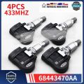 Set Of 4 Tire Pressure Monitoring System Sensor 68443470AA For JEEP GRAND CHEROKE DODGE DURANGO TYRE PRESSURE SENSOR TPMS 433MHz. 