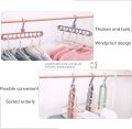 Magic Space Saving Hanger l 9 Hole Multi Color Plastic Hanger l Smart Clothes Organizing. 