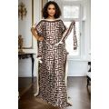 Elegant Oversized Geometric Pattern Cover Shirt with Matching Scarf for All Seasons.