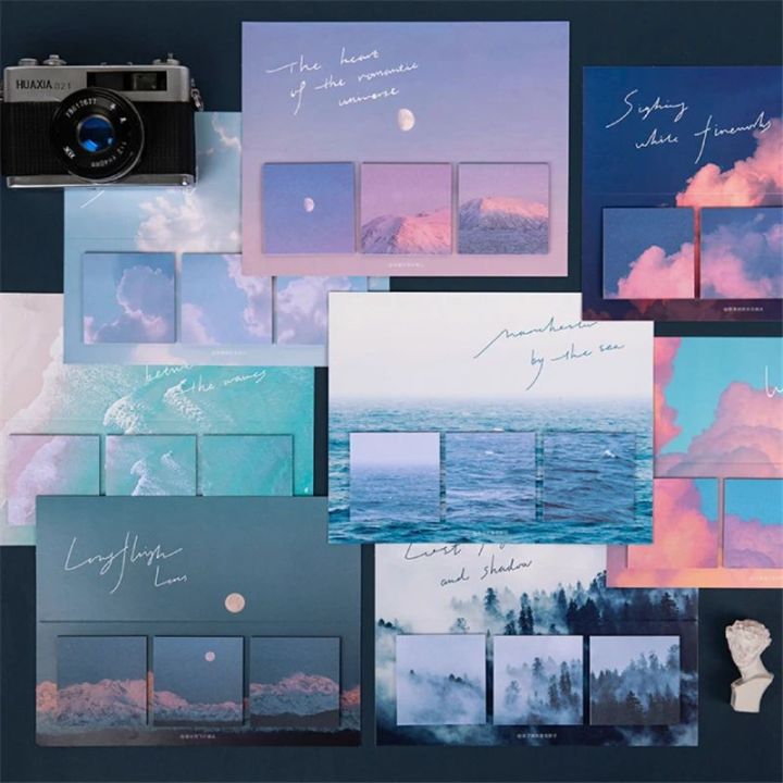 Aesthetic 60sheets/pack Forest Star Sky themed sticky note pad for journal notebook