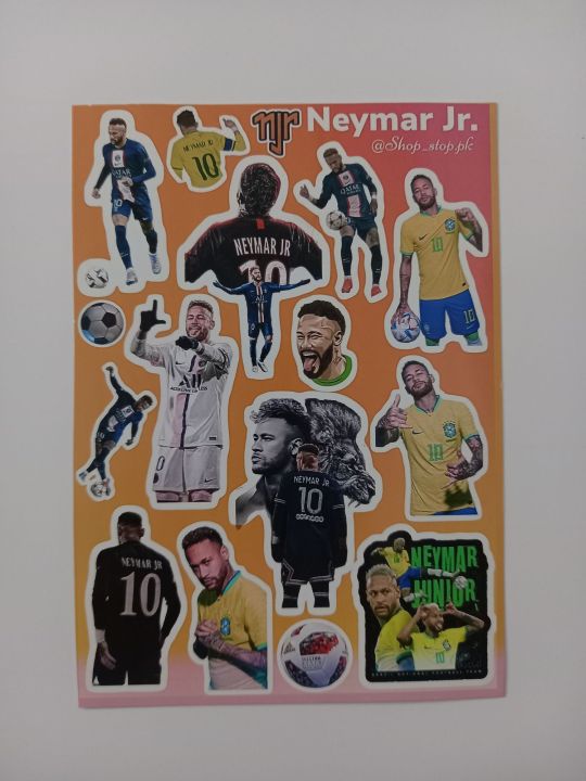 Neymar Jr. Mini Uncut sticker sheet  15 x 10 cm