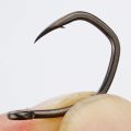 Hirisi 50pcs PTFE Coated High Carbon Stainless Steel Micro Barbed Fish Hook With Eye 8033 Fishing Accessories Spliceable Box. 