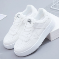 Fashionable Lace-up Flat Casual Shoes Comfortable Thick-soled Running Sneakers Round-toe Breathable/Wear-resistant Running Shoes. 
