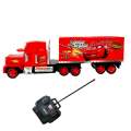 Lightning McQueen RC Truck – Remote Control Super Truck with Rusteze Container, Rechargeable Mack Trailer Car Toy for Kids. 