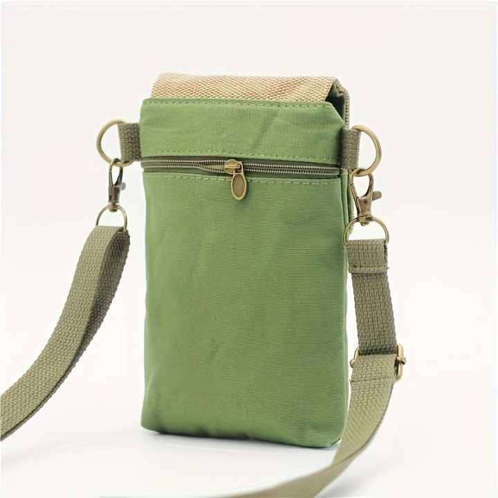 Solid%20Color%20Canvas%203%20Layer%20Crossbody%20Cell%20Phone%20Bag%20Simple%20Cloth%20Women's%20Bag%20Fashion%20Satchel%20Shoulder%20Coin%20Purse%20-%20Image%203