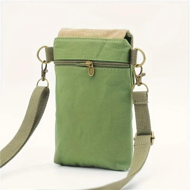 Solid%20Color%20Canvas%203%20Layer%20Crossbody%20Cell%20Phone%20Bag%20Simple%20Cloth%20Women's%20Bag%20Fashion%20Satchel%20Shoulder%20Coin%20Purse%20-%20Image%203