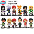 New 12pcs/set Anime Figure Naruto Shippuden Hinata Sasuke Itachi Kakashi Gaara Action Figure Q Version PVC Figures Toys  . 