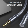Essager Headphone Extension Cable Jack 3.5mm Audio Aux Cable 3.5 mm Female Splitter Speaker Extender Cord For Earphone Adapter. 