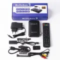 Hellobox 5 Receiver Satellite TV Receiver Box DVB-T2 DVB S2 Combo TV Box Tuner Satellite TV Receiver DVB S2X H.265 - 2 Year All Sri Lankan Channels Free No Reload- Wi-Fi Stick FREE. 