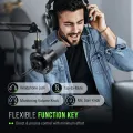 FIFINE USB/XLR Dynamic Microphone with Shock Mount,Touch-mute,Headphone Jack&Volume Control,for PC or Sound Card Recording -K688. 