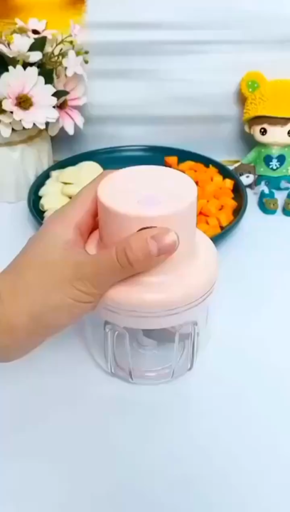 Mini Electric Food Processor USB Rechargeable – Portable Chopper for Garlic, Onion, Ginger & Spices