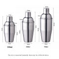 350/550/750ml Barware Food Grade Stainless Steel Cocktail Shaker Cocktail Mixer Wine Martini Shaker Leakproof Whiskey Shaker. 