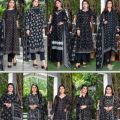 black and white Dress unstich 3piece Muhram ul haram collection. 