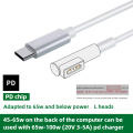 Type-C ( USB-C ) to magsafe 1 2 3 Charging Cable PD charger for MacBook Air/Pro Power Adapter Cable 1.8M 2M Nylon Braided 61W PD.